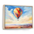 thumbnail image 2 of Designart Hot Air Balloon framed wall Art, Colorful Hot Air Ballon expressionistic , Hot Air Balloon framed wall art decor, Multi-Color Modern Natural framed wall art, Natural brown color Frame, 2 of 5