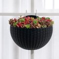 thumbnail image 4 of Youkk Easy To Install Double-layer Plastic Flowerpot For Walls Drainage Flower Pot Claret 1Set, 4 of 6