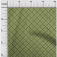 thumbnail image 2 of oneOone Silk Tabby Green Fabric Geometric Sewing Material Print Fabric By The Yard 42 Inch Wide, 2 of 5