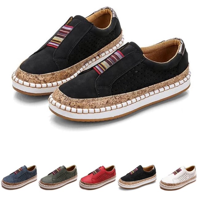 ZHANGZHI Espadrilles Orthopédiques Décontractées de Qualité Supérieure, Chaussures de Marche Orthopédiques Décontractées Design 2022, Chaussures pour Femmes à Enfiler Mode Bout Rond Confort Chaussures de Course Athlétiques (8, Bleu)
