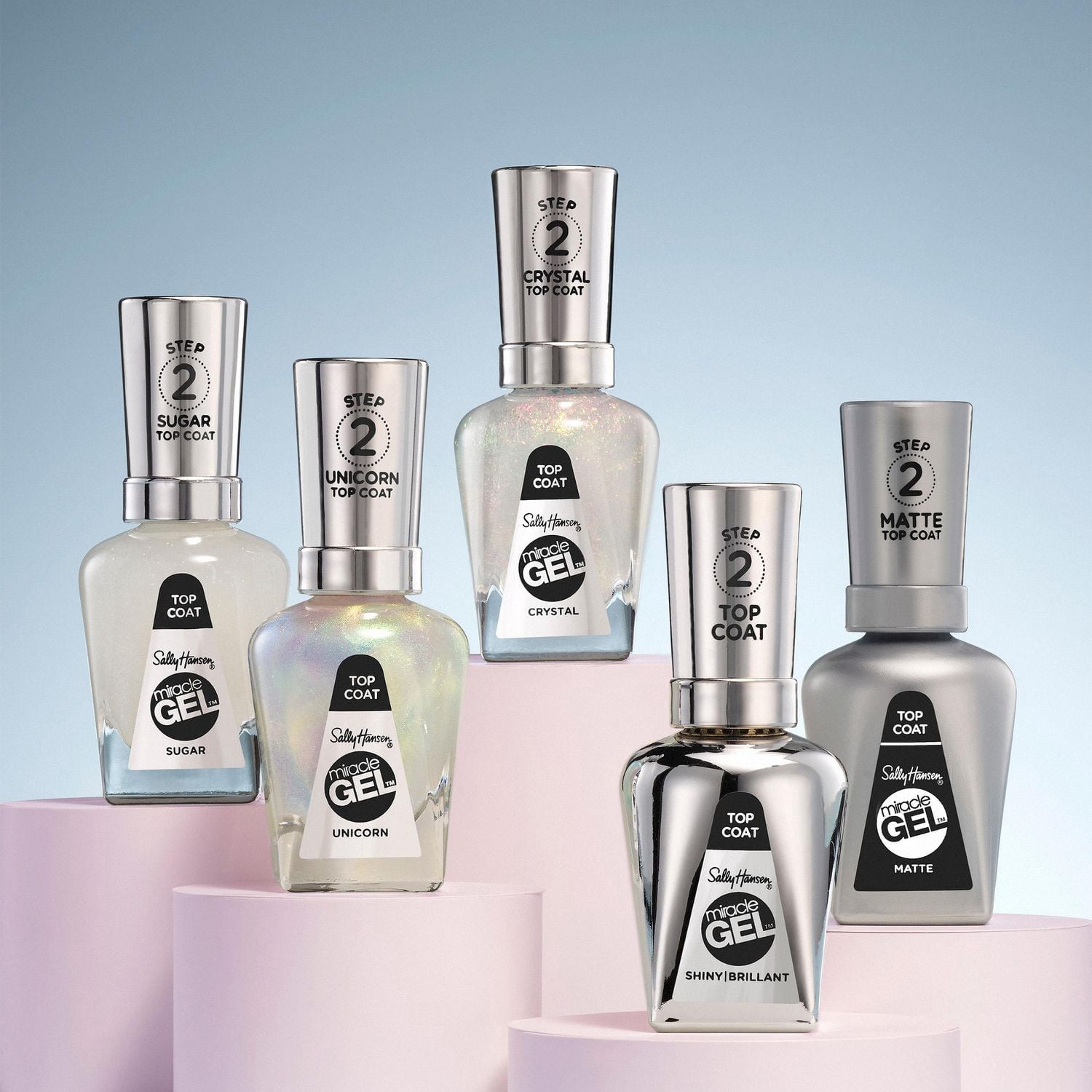 Sally Hansen - Miracle Gel™ Top Coat Activator, 2 Step Gel-like System, No UV Light Needed, Up to 8 Day of colour & shine