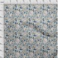 thumbnail image 4 of oneOone Velvet Dusty Blue Fabric Abstracts Craft Projects Decor Fabric Printed By The Yard 58 Inch Wide, 4 of 5