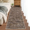 thumbnail image 1 of Garvee 2'x6' Modern Abstract Runner Rugs Washable Rug, Non Slip Low Pile Stain-Resistant Rug Contemporary Neutral Carpet for Hallway Bedroom Kitchen, Brown, 1 of 8