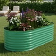 thumbnail image 1 of Jardin Surélevé – Bac de Plantation en Acier Galvanisé Résistant aux Intempéries – Durable, Résistant à la Rouille – Installation Sans Outils – pour Légumes, Fleurs et Fines Herbes - Vert, 180x90x60 cm, 1 of 7