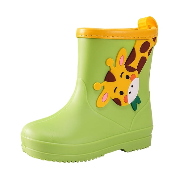 Toddler Girls Shoes Fashion Cute Cartoon Rain Boots Fashion Outdoor Rainy Weather Boots For Kids Vêtements Pour Enfants Size 4.5-5T