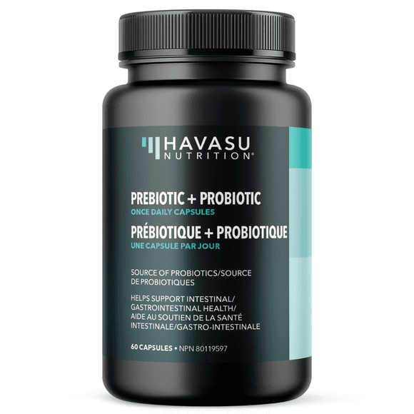 Prebiotics and Probiotics for Women and Men | Healthy Gut Flora with Patent Pending Probiotic and Prebiotic Blend | Digestive Support Capsules | 60 Ct by Havasu