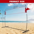 thumbnail image 2 of AKDSteel 12FT Portable Volleyball Training Net Set, Outdoor & Backyard Net with Quick Setup, Durable Fiberglass Poles, Tear-Resistant 3-Ply Net, 2 of 7