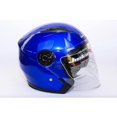 thumbnail image 3 of Motorcycle Helmet with Dual Lens Visor, Lightweight and Breathable (Blue) - 512, 3 of 5