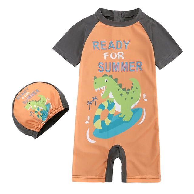 Maillot de Bain Garçon Dessin Animé Maillot de Bain Garçon Maillot Dermoprotecteur Combinaison de Natation 2-3 Ans Mode Garçons