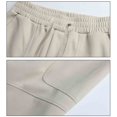 thumbnail image 3 of Ceisia Men Solid Color Loose Casual Pants Elastic Waist Drawstring Sports Gift Work Trousers, 3 of 9