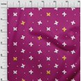 thumbnail image 3 of oneOone Cotton Jersey Fuschia Pink Fabric Floral & Sewing Craft Projects Fabric Prints By Yard 58 Inch Wide, 3 of 5