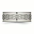 thumbnail image 3 of Titanium Sterling Silver Inlay Celtic Knot Flat 8mm Polished Band Ring 10 Size, 3 of 6
