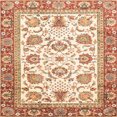 thumbnail image 1 of Ahgly Company Indoor Square Abstract Khaki Gold Abstract Area Rugs, 5' Square, 1 of 6