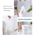 thumbnail image 4 of Small Trash Bag, 2.6 Gallon Garbage Bags Bathroom Trash can Liners for Bedroom Home Kitchen 5Counts,Auto shrink, White, 4 of 5