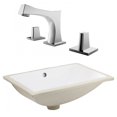 thumbnail image 1 of 20.75-in. W CSA Rectangle Bathroom Undermount Sink Set In White - Chrome Hardware AI-23092, 1 of 7