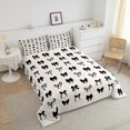 thumbnail image 4 of Erosebridal Cool Bow Tie Bedding Sets Toddler with Comforter, Chic Bowknot Duvet Insert, Black and White, Reversible 2 Pieces, 4 of 7