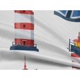 thumbnail image 5 of oneOone Rayon Red Fabric Sea Lighthouse Sewing Material Print Fabric By The Yard 56 Inch Wide, 5 of 5