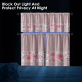 thumbnail image 3 of Pink Rose Kitchen Curtains Floral Window Curtains Valance and Tier Set 36 Inch, Romantic Flowers Delicate Rod Pocket Short Tier Curtain, Chic Classic Small Cafe Curtains for Kitchen Decor, 3 of 5