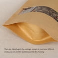 thumbnail image 4 of Transemion 10pcs Snack Bags Kraft Paper Window Paper Window Candy Bags Sealing Portable Cookie Bread Pouches 18*26 1Set, 4 of 6