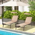 thumbnail image 4 of Costway Outdoor Chaise Lounge Chair with Sunshade 6-Level Adjustable Recliner Backyard, 4 of 9