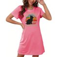 thumbnail image 4 of Mefallenssiah Chemise de Nuit Courte Surdimensionnée pour Femmes Mode Imprimé Poitrine Manches Courtes, 4 of 7