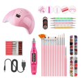 thumbnail image 3 of HILABEE 12 Pack Nail Dryer Light Polisher Crystals Brushes Nail File Striping Tapes Kit, 3 of 9