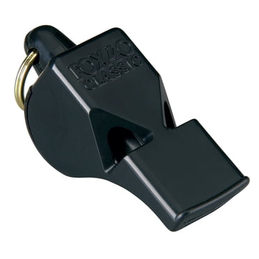 Sifflet Fox 40 Classic sans bille. Doté d'un cordon de sécurité détachable pour le cou. Fabriqué à partir du plastique le plus durable.
