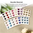 thumbnail image 3 of 10 Sheets Rhinestone Stickers Children Hand Acrylic Decals Three-dimensional Student DIY Love Heart Crafts Label Table Party AB Colorful, 3 of 7