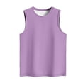 thumbnail image 4 of Hauts Sans Manches pour Femmes Coupe Ample Nouveaux Hauts Décontractés Unis Sans Manches à Col Rond Blouse Hauts Sans Manches pour Femmes Violet G, 4 of 4