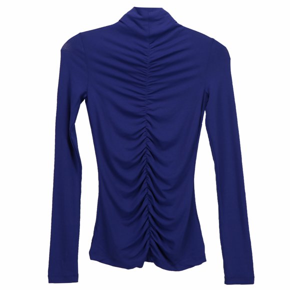 Proenza Schouler Women's Purple Long Sleeved Fitted Turtle Neck Blouse - S