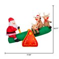 thumbnail image 2 of Christmas Airblown Holiday Light Animated Teeter Totter Santa w/Reindeer 77.9526 in x 37.4016 in x 63.7794 in x 7.7176 lb, 2 of 6