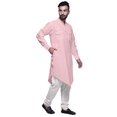 thumbnail image 4 of Atasi Kurta Asymétrique Chemise Décontractée Boutonnée Coton Kurta Décontractée Homme, 4 of 5