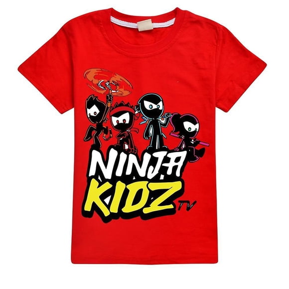 7-14Years Kids Boys Girls Ninja Kidz Tv Gaming T-shirt Printed Short Sleeve Summer Casual Tee Tops T Shirt Gift