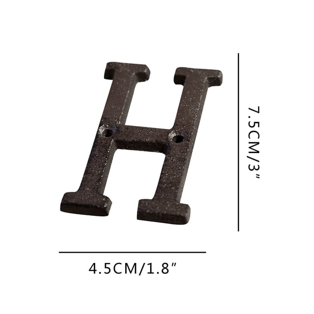 CEHVOM Creative Alloy Wrought Iron Number Letter Creative DIY House Letter Clearance