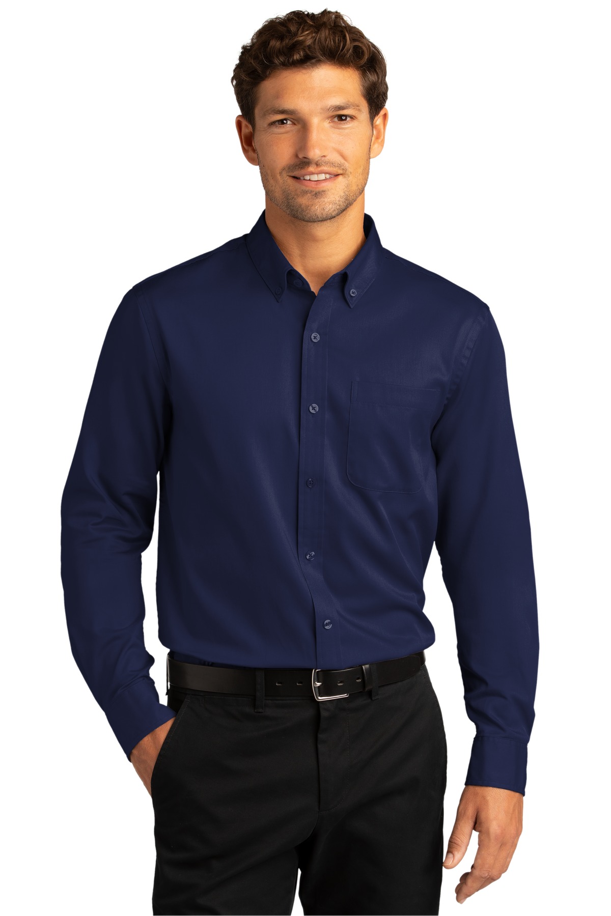 Port Authority Chemise à Manches Longues SuperPro React en Sergé pour Hommes - W808