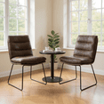 thumbnail image 3 of Homy Casa 4 Piece Upholstered Dining Chairs with Anti Rust Metal Legs and Adjustable Foot Pads, 3 of 7