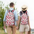 thumbnail image 4 of Vsdgher Christmas Hat Print Canvas Backpack Travel Rucksack Unisex Knapsack 15.7/17.7Inch Laptop Backpack for Work,College-Medium, 4 of 5
