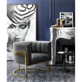 thumbnail image 2 of TOV Furniture Magnolia 16.5" Chaise d'Appoint en Velours Gris/or, 2 of 6