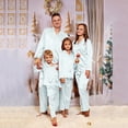 thumbnail image 1 of Christmas Family Pajamas Matching Sets Solid Color Silk Pajamas for Family Button Down Christmas Parent Child Pajamas Set Christmas Family Gifts Silver Pajamas for Mom Pajamas, 1 of 5