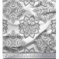 thumbnail image 1 of Soimoi Rayon Fabric Floral Mandala Printed Fabric 1 Yard 56 Inch Wide, 1 of 3