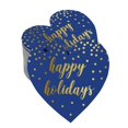 thumbnail image 1 of Inkdotpot 50 Pack Happy Holiday Favor Paper Tag Craft Real Gold Foil Hang Tag, 1 of 1