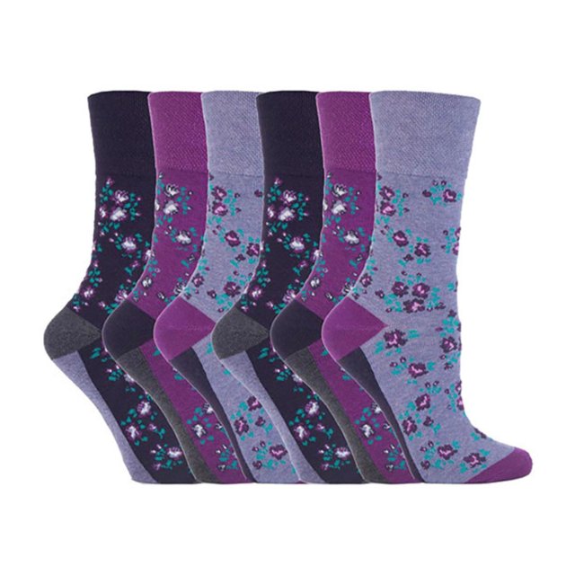 Gentle Grip - 6 Pairs Ladies Gentle Grip Non Elastic Crew Socks