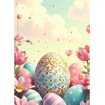 thumbnail image 4 of Cute Cartoon Rabbit Floral Decoration Spring Theme Backdrop Banner Birthday Party Supplies Photography Props Easter Wall Hanging Backdrop, 4 of 4