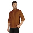 thumbnail image 4 of Bestman Formal Front Button Placket Solid Shirts For Mens Long Sleeve Regular Fit Shirt, 4 of 7