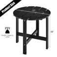thumbnail image 2 of Gymax 2 PCS 18'' Patio Round Side End Coffee Table Wooden Slat Deck Black, 2 of 10