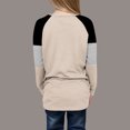 thumbnail image 4 of Posijego T-Shirts à Rayures à Manches Longues pour Filles, Hauts Tuniques à Blocs de Couleur à Col Rond pour Enfants, T-Shirts de Printemps, Taille 4-14 Ans, 4 of 6