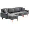 thumbnail image 1 of HOMCOM Changeable Sectional Sofa with Changeable Chaise Lounge, Inflatable, Dark Grey, 1 of 10