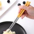 thumbnail image 4 of Wzzjkit Travel Utensils with Case Stainless Steel Portable Cutlery Set Student Office Worker Chopsticks Spoon Fork Cutlery Three-piece Gift School Season Travel Cutlery Set, 4 of 8