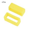 thumbnail image 3 of Uxcell Watch Band Strap Loops Silicone for 19mm Width Watch Band, Yellow 4 Pack, 3 of 5