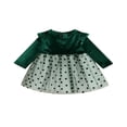 thumbnail image 1 of Baby Girls Long Sleeve O Neck Dot Print Tulle Patchwork Dresses, 1 of 9